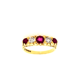 Pre Owned 18ct Ruby and Diamond Ring ZU464